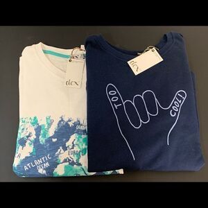 NWT Lot of 2 DEX Clothing Size XL T-Shirt and Sweatshirt